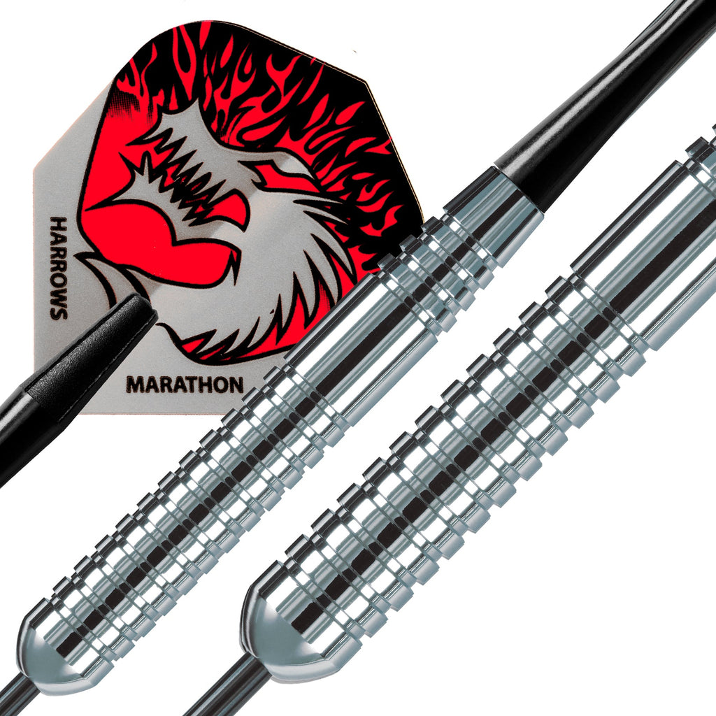 Harrows Silver Arrows Ringed Chromed Brass Steel Tip Darts – official manufacturer alternate view