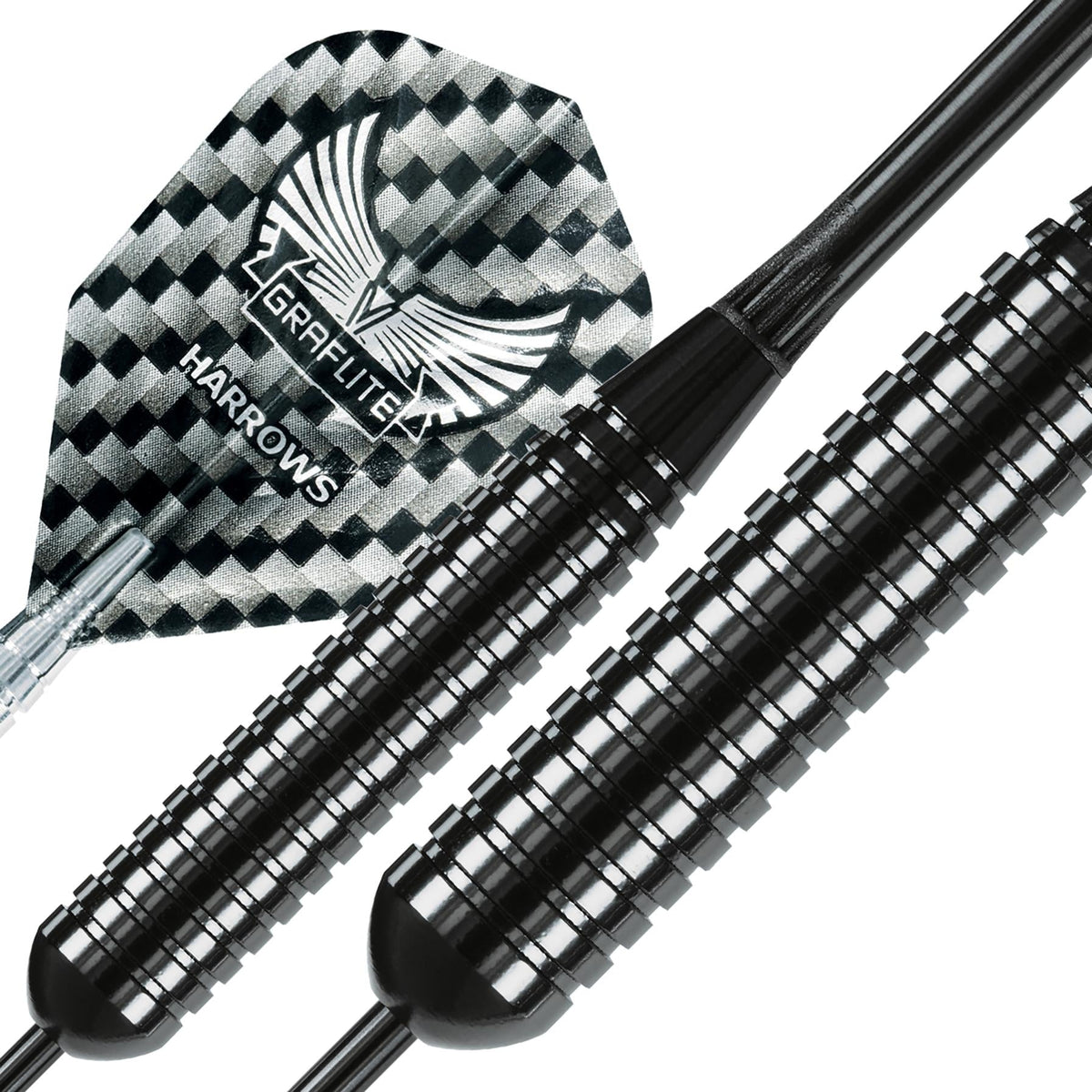 Harrows Black Arrow Brass Ringed Steel Tip Darts – official manufacturer alternate view