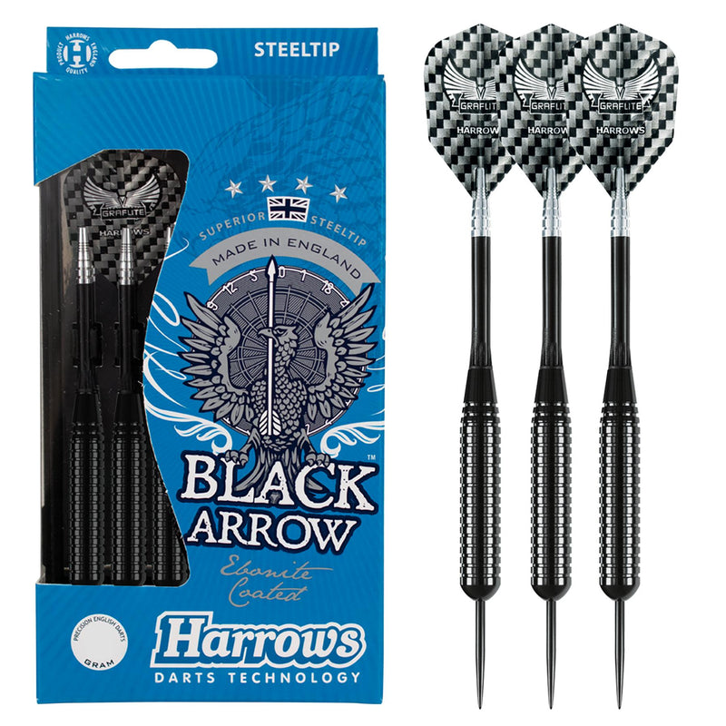 Harrows Black Arrow Brass Ringed Steel Tip Darts