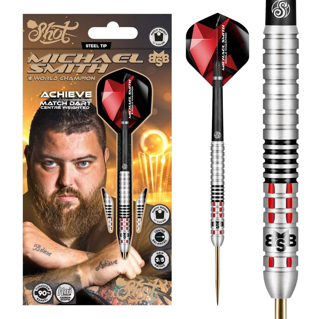 Michael Smith Achieve 90% Tungsten Steel Tip Darts by Shot