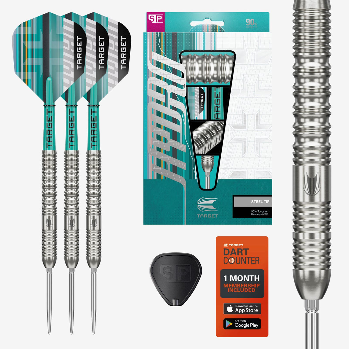 Target Hydro 01 90% Tungsten SP Steel Tip Darts
