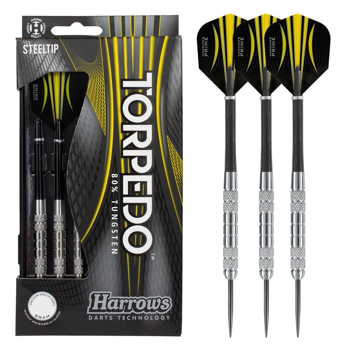 Harrows Torpedo K2 Barrel 80% Tungsten Steel Tip Darts