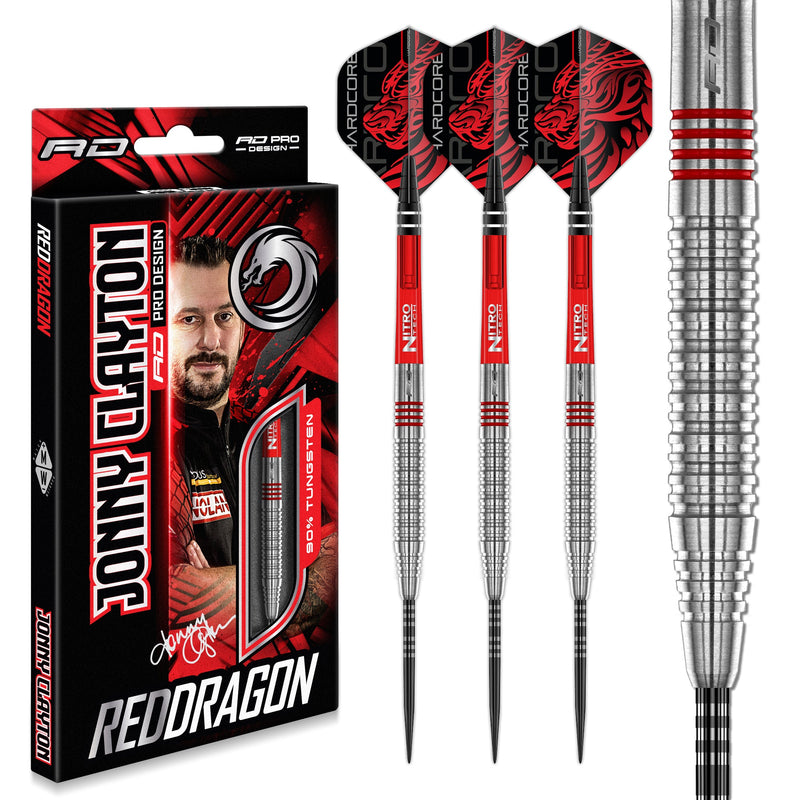 Red Dragon Jonny Clayton Original 2.0 90% Tungsten Steel Tip Darts