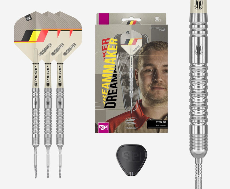 Dimitri van den Bergh G2 90% Tungsten SP Steel Tip Darts by Target
