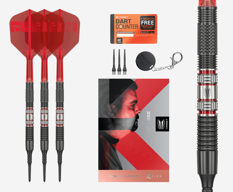 Gabriel Clemens 95K 95% Tungsten Soft Tip Darts by Target