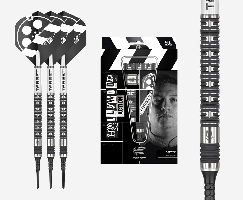 Target Darts Chris Dobey 'Hollywood Action' Soft Tip Darts Set Box Contents - Main Image