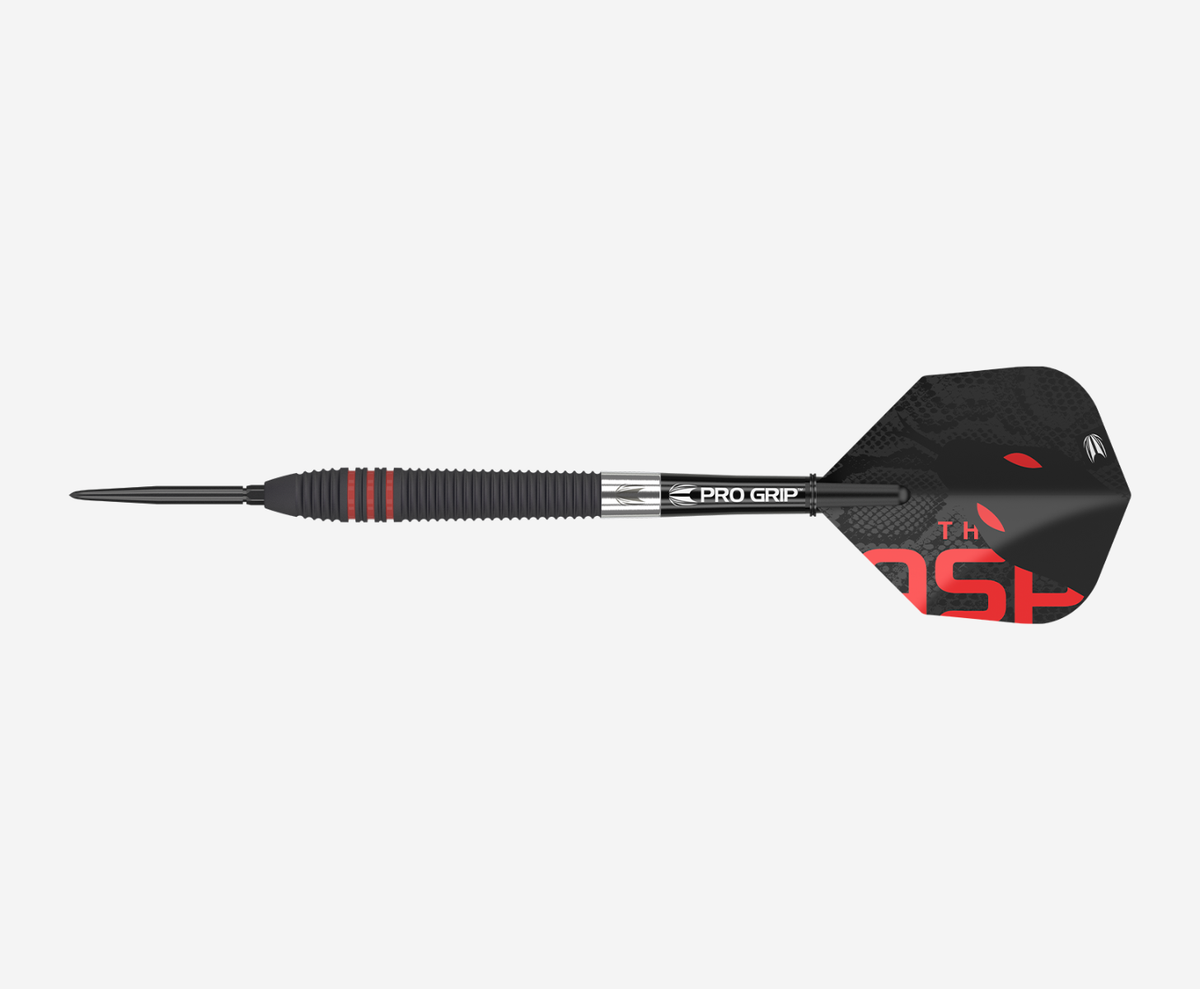 Nathan Aspinall 80% Black Swiss Point Steel Tip Darts - Side View