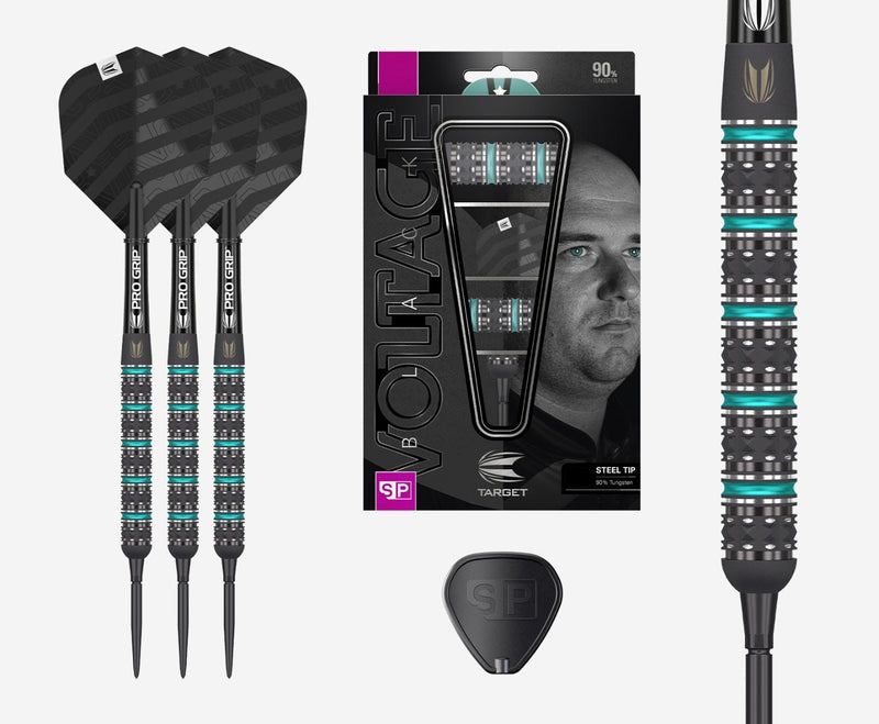 Rob Cross Black Edition 90% Tungsten Swiss Steel Tip Darts by Target