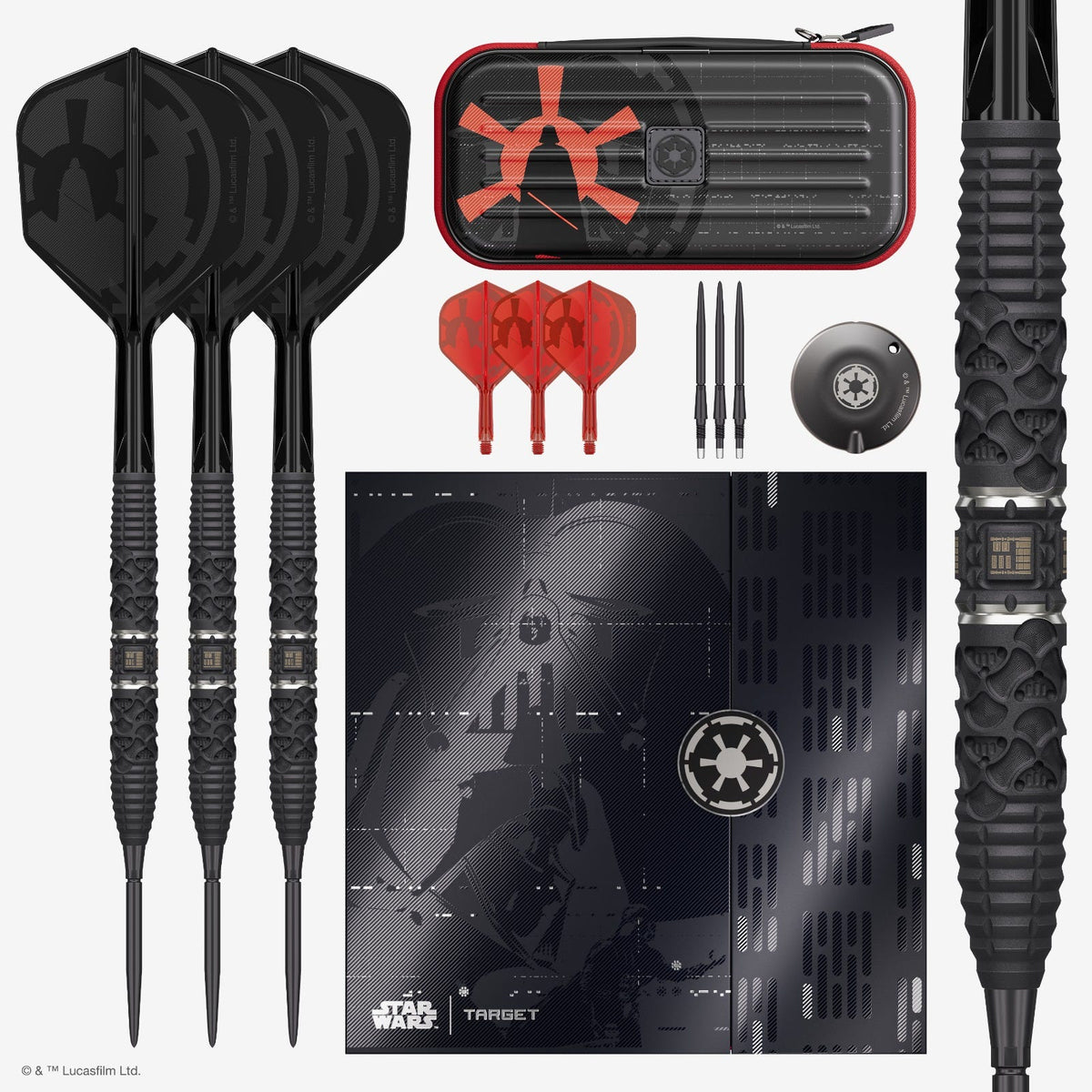 Star Wars Darth Vader Swiss Point Darts Set - Box Contents
