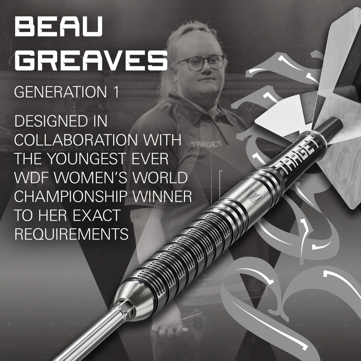 Beau Greaves G1 Swiss Point Darts Set - Made in collaboration with Beau Greaves