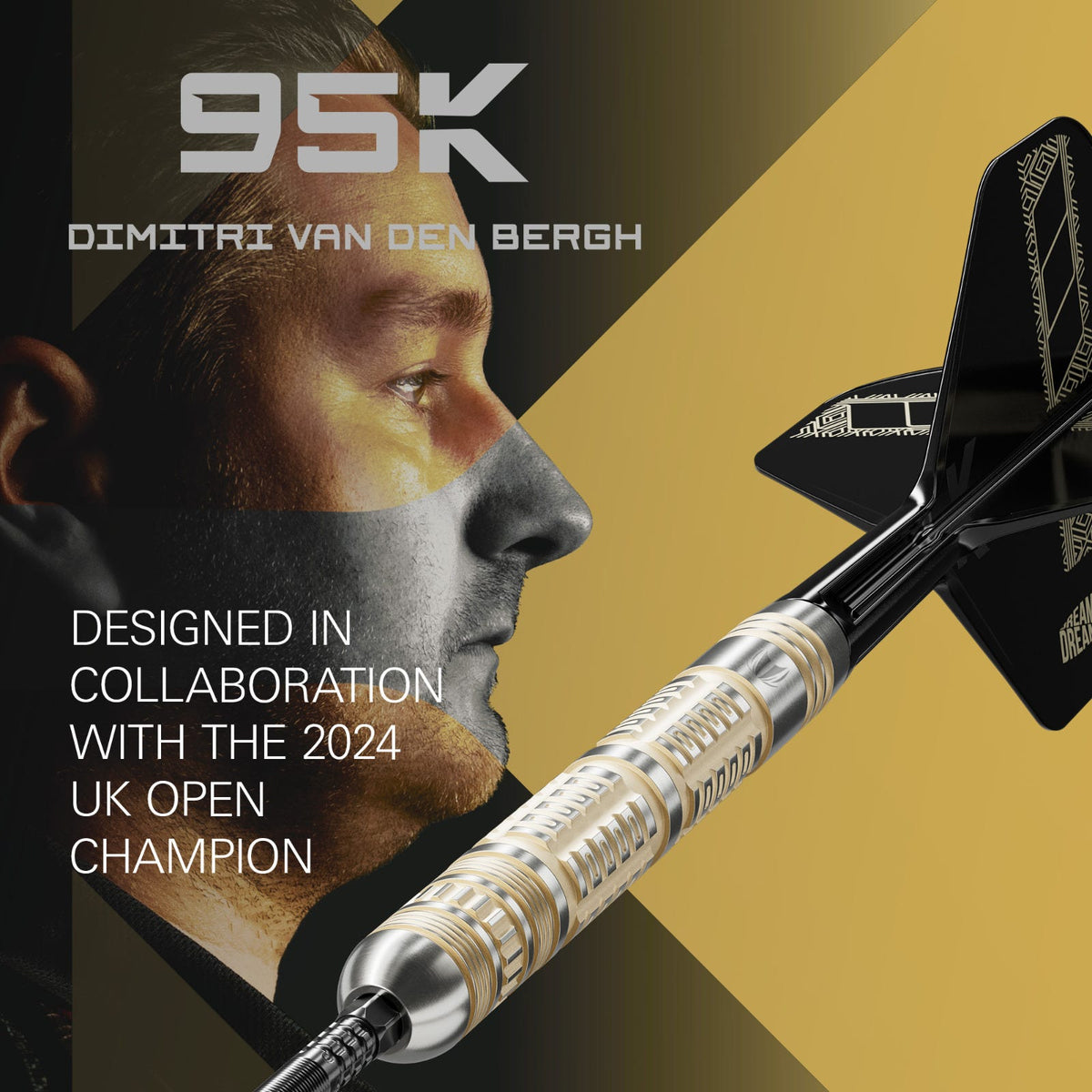 Dimitri Van den Bergh 95K Swiss Point Darts Set - Made in collaboration with Dimitri Van den Bergh