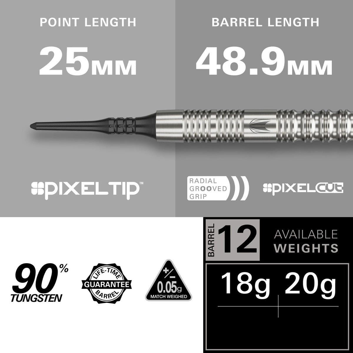Hydro 12 Soft Tip Darts Set - Specification
