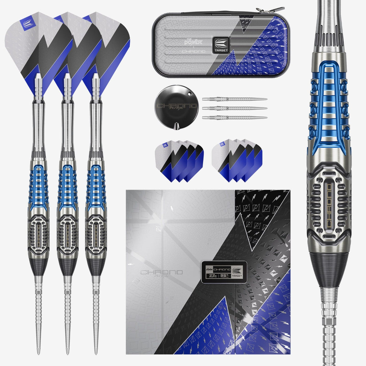 Phil Taylor Power Chrono SP Steel Tip Darts 2026 - designed in partnership with 'The Power'