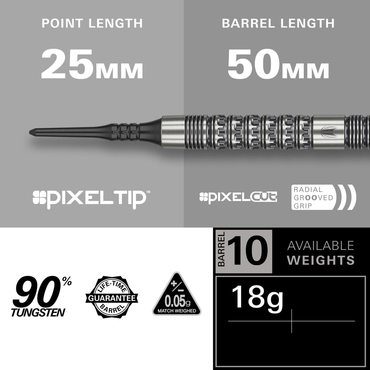 Redux 10 Soft Tip Darts Set - Specifications
