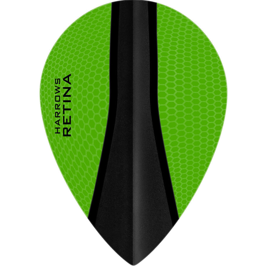 Harrows Retina-X pear flights in green