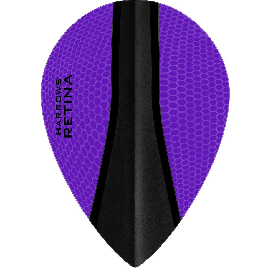 Harrows Retina-X pear flights in purple