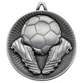 Football Deluxe Medal Antique Silver
