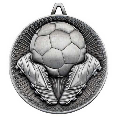 Football Deluxe Medal Antique Silver