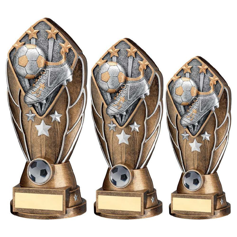 Bronze & Silver Diamond Column with Football Disc & Plate (1in Centre)
