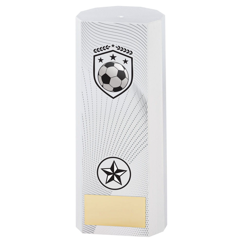White Plastic Filled Column Football (1in Cen)
