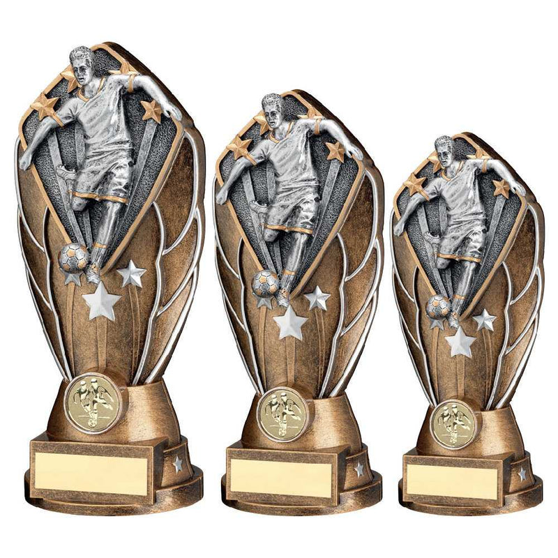 Bronze & Silver Diamond Column with Male Football Disc & Plate (1in Centre)