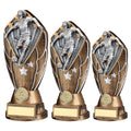 Bz~silv Diamond Column + Female Football Disc & Plate (1in Cen)