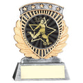 Pew~gold 5 Star Holder With Vinyl Female Football Insert & Plate