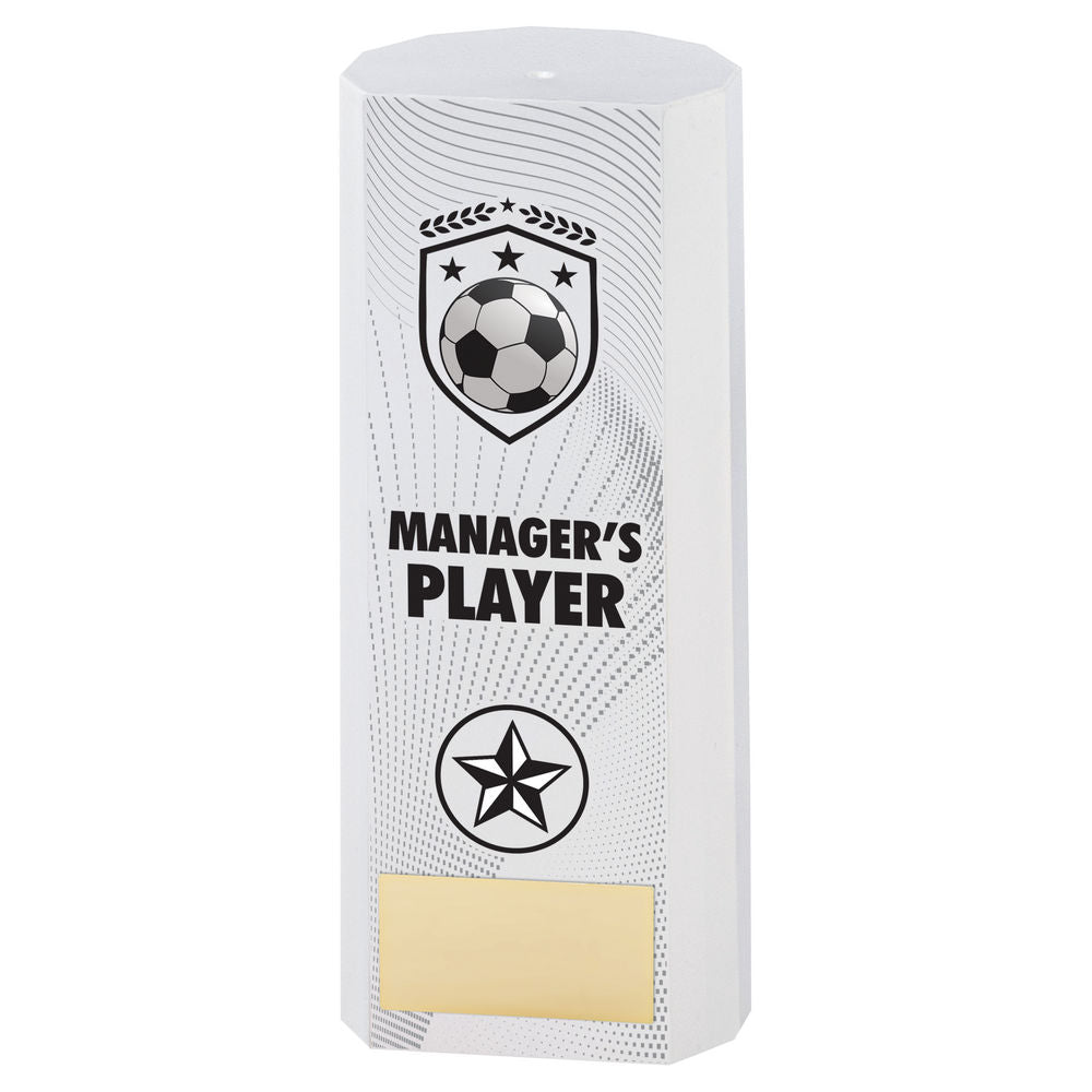 White Plastic Filled Column Football Managers Player (1in Cen)