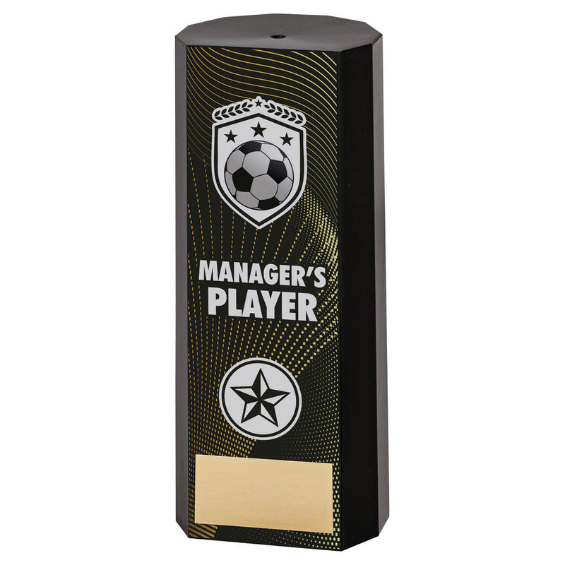 Black Plastic Filled Column Football Managers Player (1in Centre)