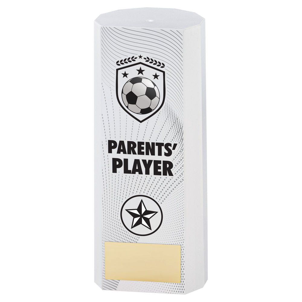 White Plastic Filled Column Football Parents Player (1in Cen)
