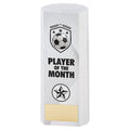 White Plastic Filled Column Football Player Of The Month (1in Cen)