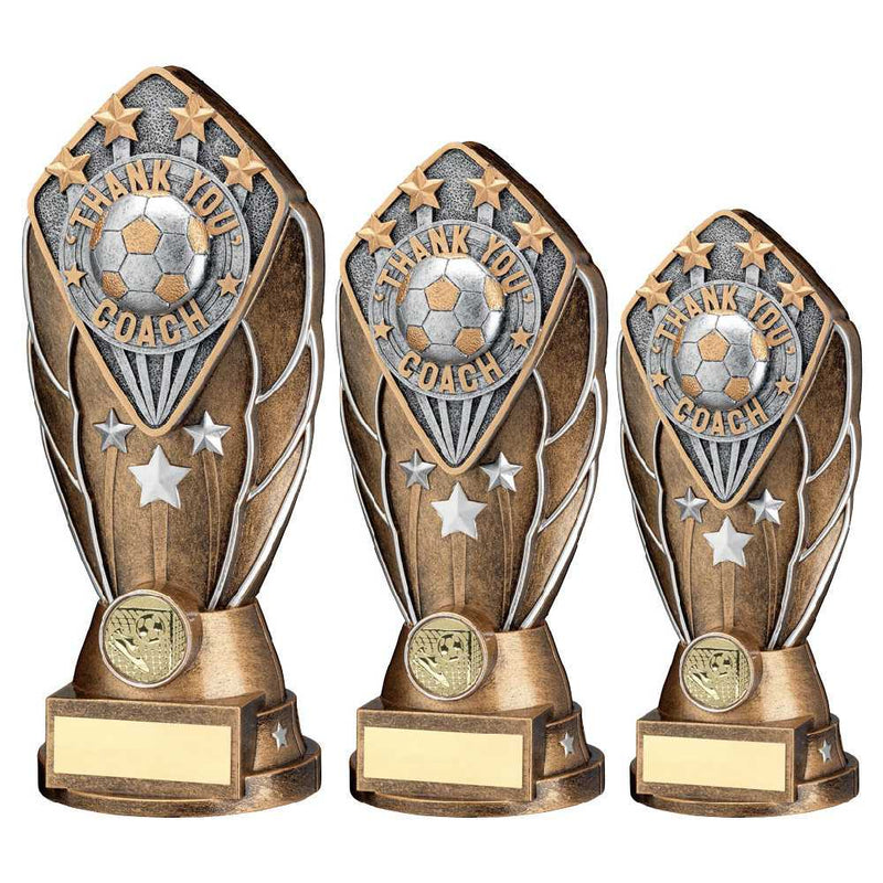 Bronze & Silver Diamond Column with Thank You Coach Disc & Plate (1in Centre)