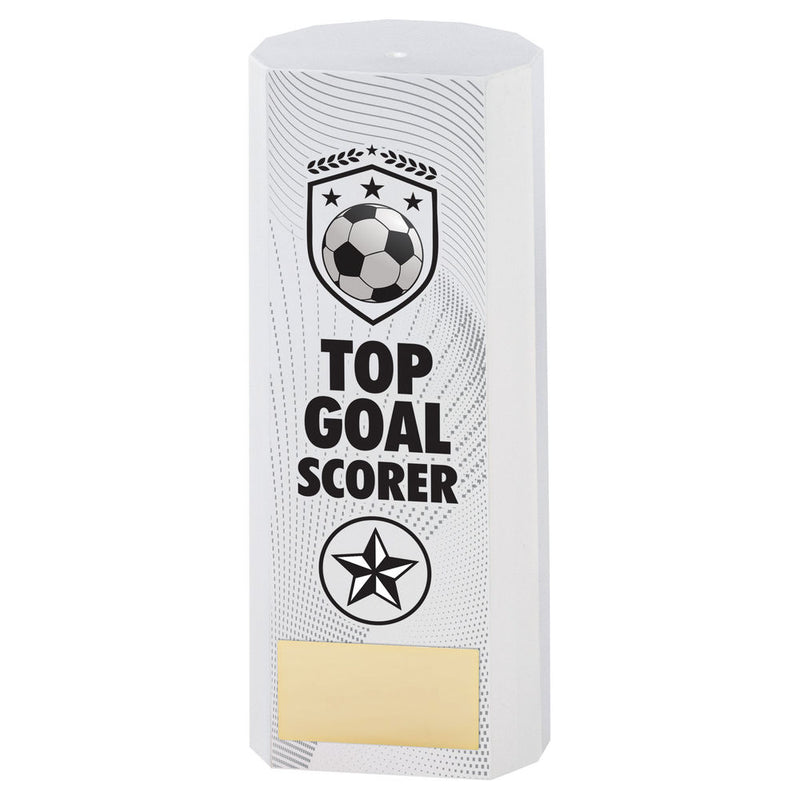White Plastic Filled Column Football Top Goal Scorer (1in Centre)
