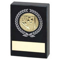 Black Marble With Silver~gold Wreath, Football Insert And Plate