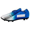 Filled Plastic Footballl Boot In Silver~blue With Plate (1" Cen)