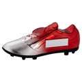 Filled Plastic Footballl Boot In Silver~red With Plate (1" Cen)