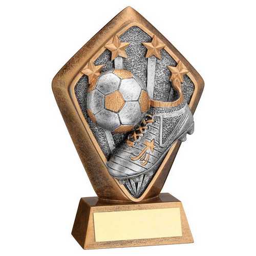 Bronze & gold Diamond Holder With Football Disc And Plate