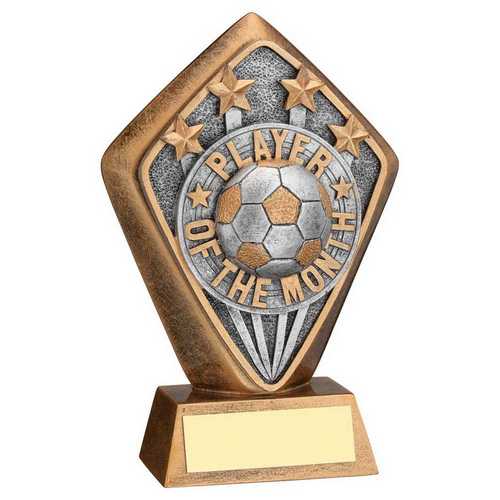 Bronze & gold Diamond Holder With Player Of The Month Disc And Plate