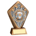 Brz~gold Diamond Holder With Thank You Coach Disc And Plate
