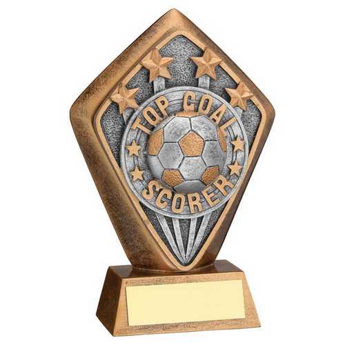 Bronze & gold Diamond Holder With Top Goal Scorer Disc And Plate