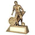 Brz~gold Male Football Mini Figure With Plate (1in Centre)