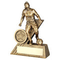Brz~gold Female Football Mini Figure With Plate (1in Centre)