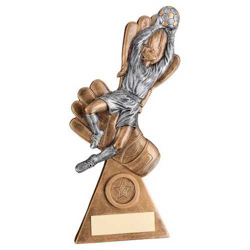 Brz~pew~gold Female Goalkeeper On Gloves With Plate (1in Centre)