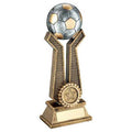 Brz~pew~gold Football On Twin Prongs With Plate (1in Centre)
