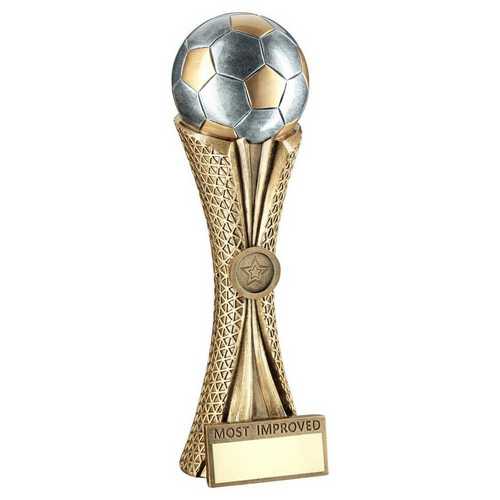 Bz~pw~g Football On Tri Mesh Column With Plate (1in Cen) Most Improved
