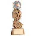 Brz~pew~gold Football On Stars Flatback With Plate (1in Centre)