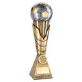 Brz~pew~gold Football On Leaf Column With Plate (1in Cen) Managers Player