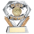 Pew~gold Player Of The Match Mini Diamond With Football Insert & Plate