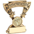 Brz~gold Man Of The Match Mini Cup With Football Insert And Plate