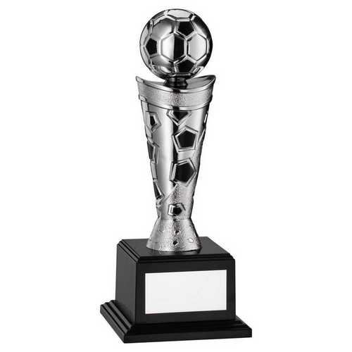 Silver & black Plastic Football Figure On Base